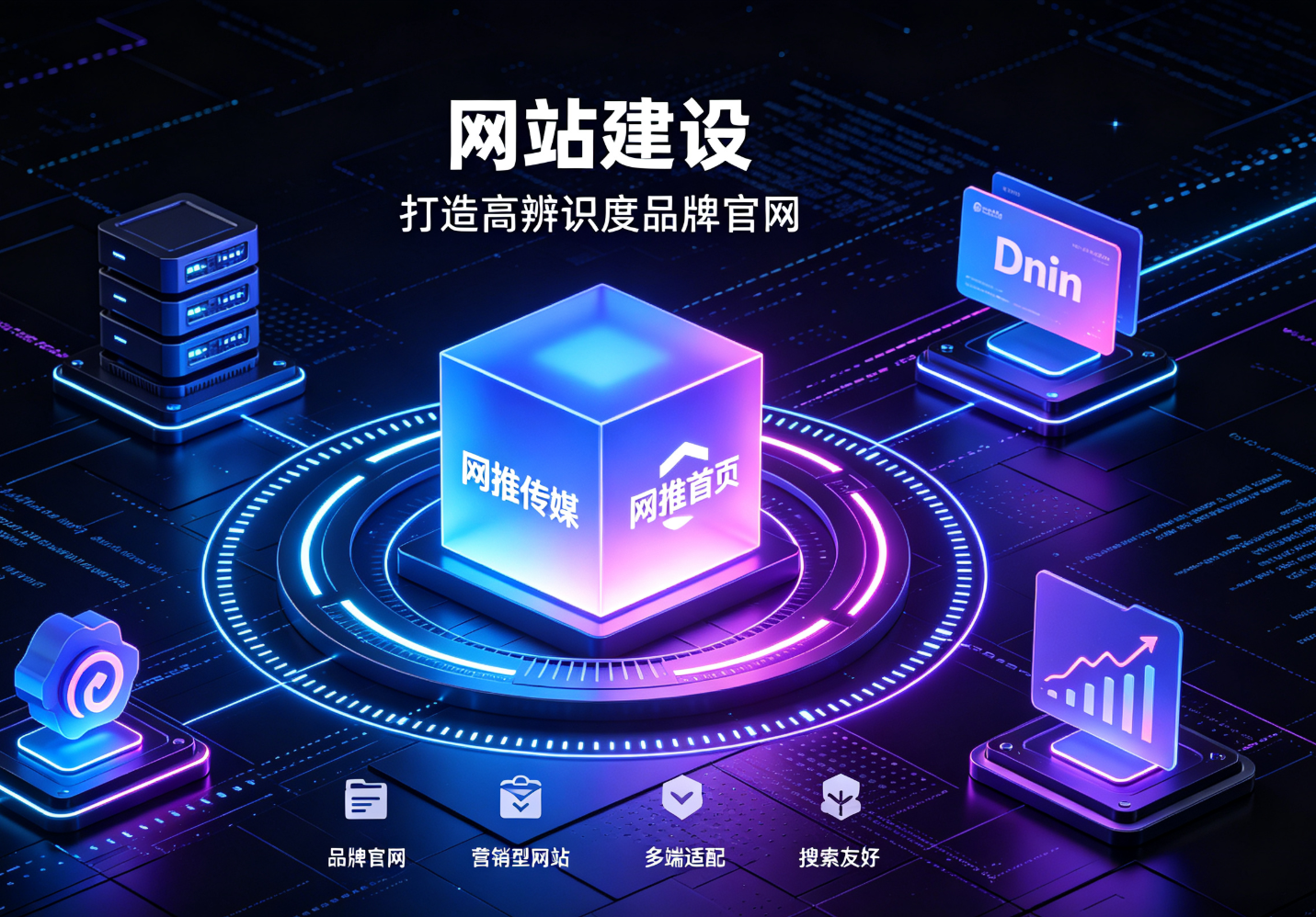 网站建设宣传图展示企业官网开发服务
